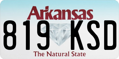 AR license plate 819KSD