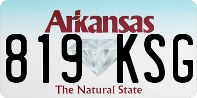 AR license plate 819KSG