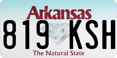 AR license plate 819KSH