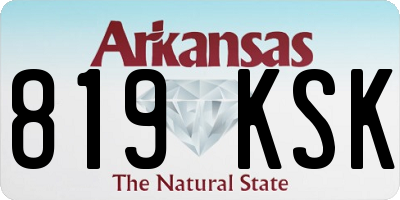 AR license plate 819KSK