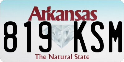 AR license plate 819KSM