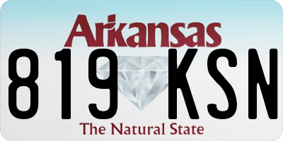 AR license plate 819KSN