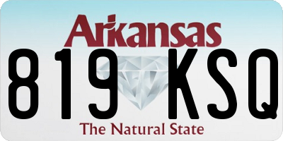 AR license plate 819KSQ