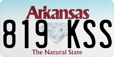 AR license plate 819KSS
