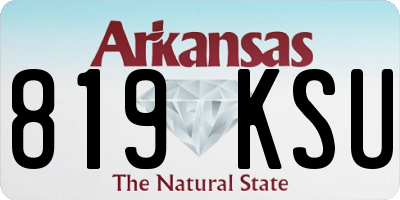 AR license plate 819KSU