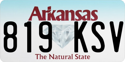 AR license plate 819KSV