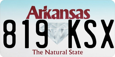 AR license plate 819KSX
