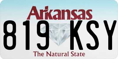 AR license plate 819KSY