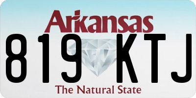 AR license plate 819KTJ
