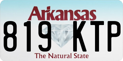 AR license plate 819KTP