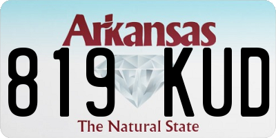 AR license plate 819KUD