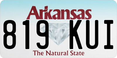 AR license plate 819KUI