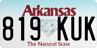 AR license plate 819KUK