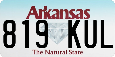 AR license plate 819KUL