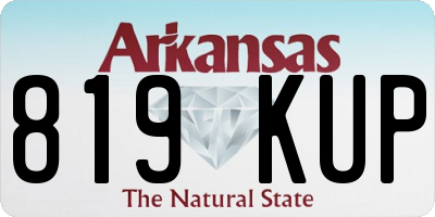 AR license plate 819KUP