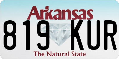AR license plate 819KUR
