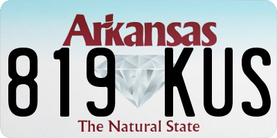 AR license plate 819KUS