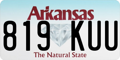AR license plate 819KUU