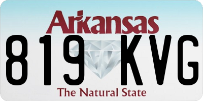 AR license plate 819KVG