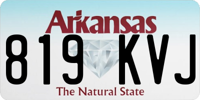 AR license plate 819KVJ