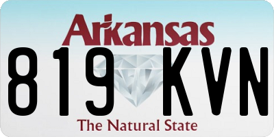 AR license plate 819KVN