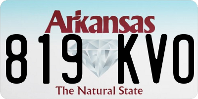 AR license plate 819KVO