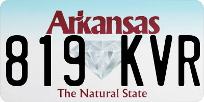 AR license plate 819KVR