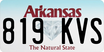 AR license plate 819KVS