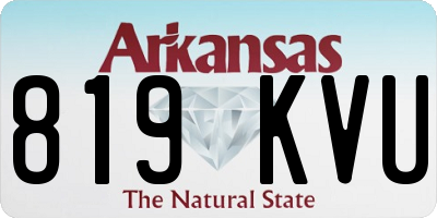 AR license plate 819KVU
