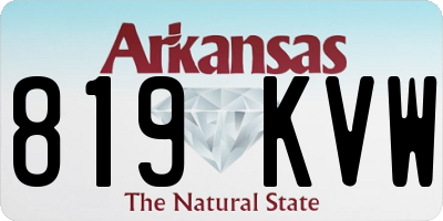 AR license plate 819KVW