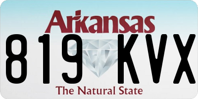 AR license plate 819KVX