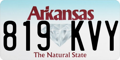 AR license plate 819KVY