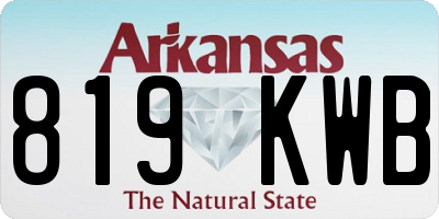 AR license plate 819KWB