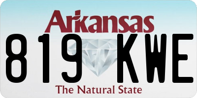 AR license plate 819KWE