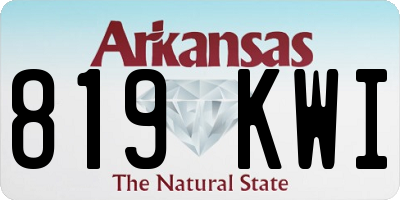 AR license plate 819KWI