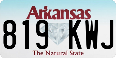 AR license plate 819KWJ