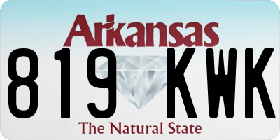 AR license plate 819KWK