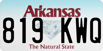AR license plate 819KWQ