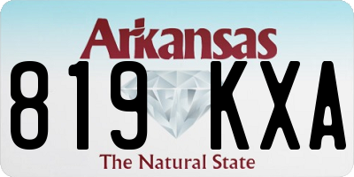 AR license plate 819KXA