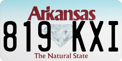AR license plate 819KXI