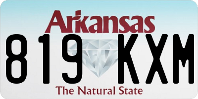 AR license plate 819KXM