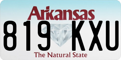 AR license plate 819KXU