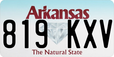 AR license plate 819KXV