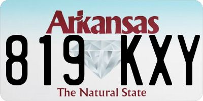 AR license plate 819KXY