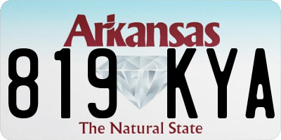 AR license plate 819KYA