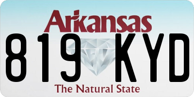 AR license plate 819KYD