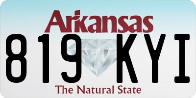 AR license plate 819KYI
