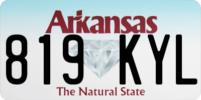 AR license plate 819KYL
