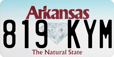 AR license plate 819KYM
