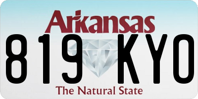 AR license plate 819KYO